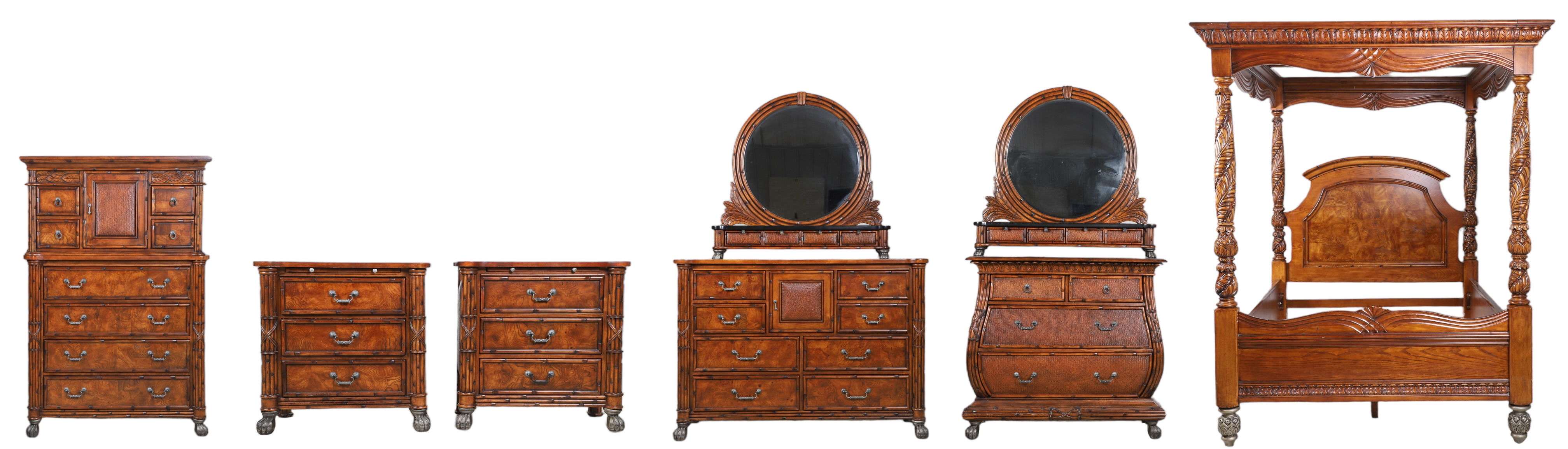 (6) pc American Furniture bamboo