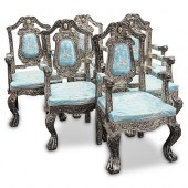 (6 PC) ANGLO-INDIAN SILVER OVE