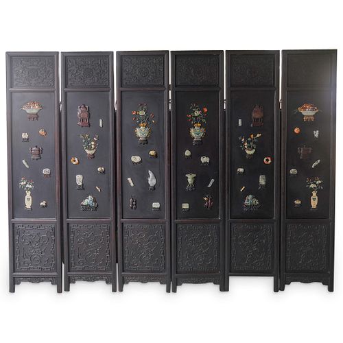 (6 PC) ANTIQUE CHINESE HARDSTONE