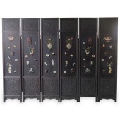 (6 PC) ANTIQUE CHINESE HARDSTO