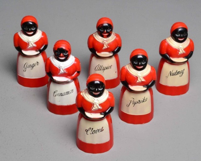(6) PC. AUNT JEMIMA RED PLASTIC