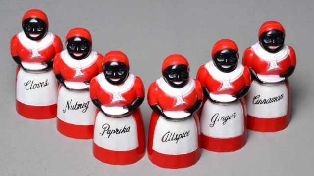 (6) PC. AUNT JEMIMA RED PLASTIC