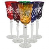 (6 PC) BOHEMIAN CUT CRYSTALDES
