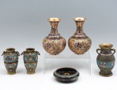 6 PC. CLOISONNE & CHAMPLEVE CO