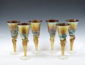 6 PC. COLIN HEANEY GLASS GOBLE