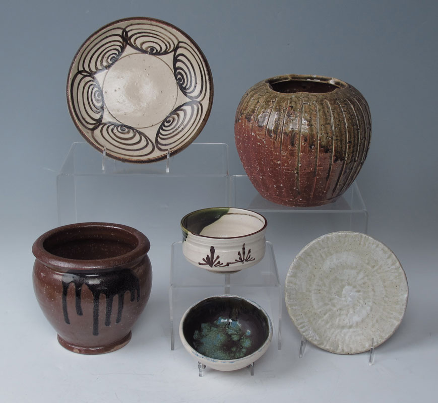 6 PC CONTEMPORARY JAPANESE POTTERY: