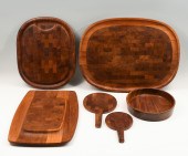 6 PC. DANISH MODERN WOOD CHEES