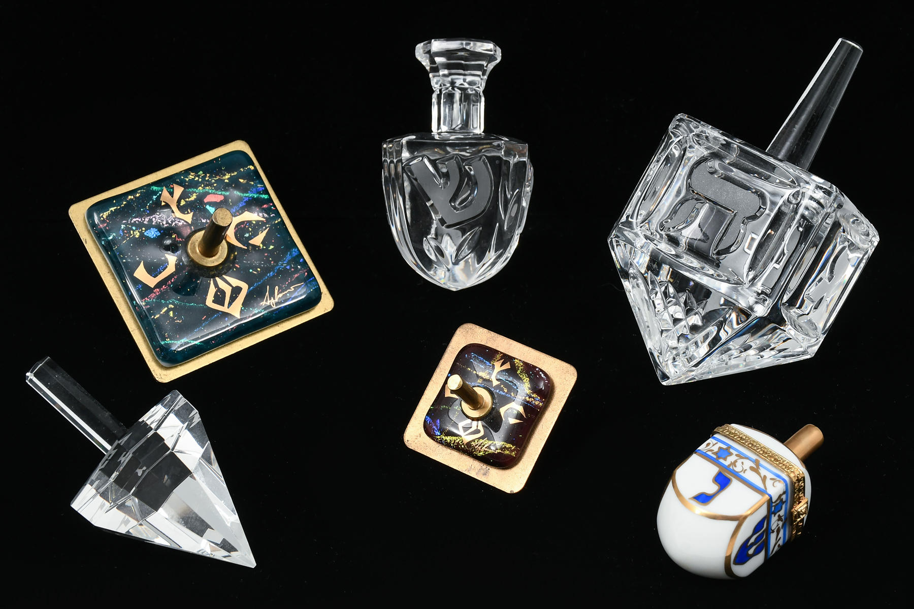 6 PC. DREIDEL COLLECTION: