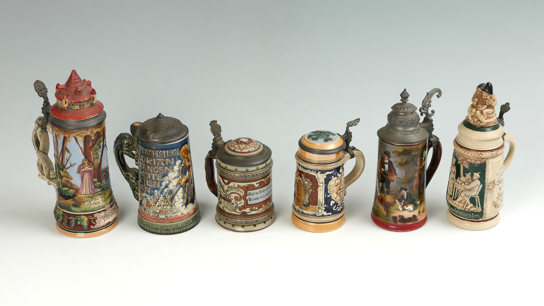 6 PC. GERMAN STEIN COLLECTION TO