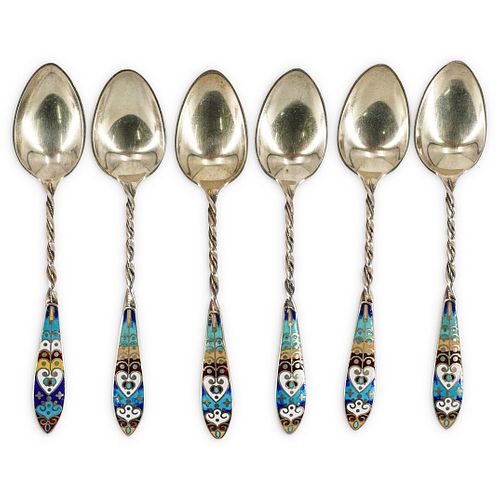 (6 PC) GORHAM DEMITASSE CHAMPLEVE