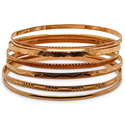 (6 PC) GROUP OF YELLOW GOLD