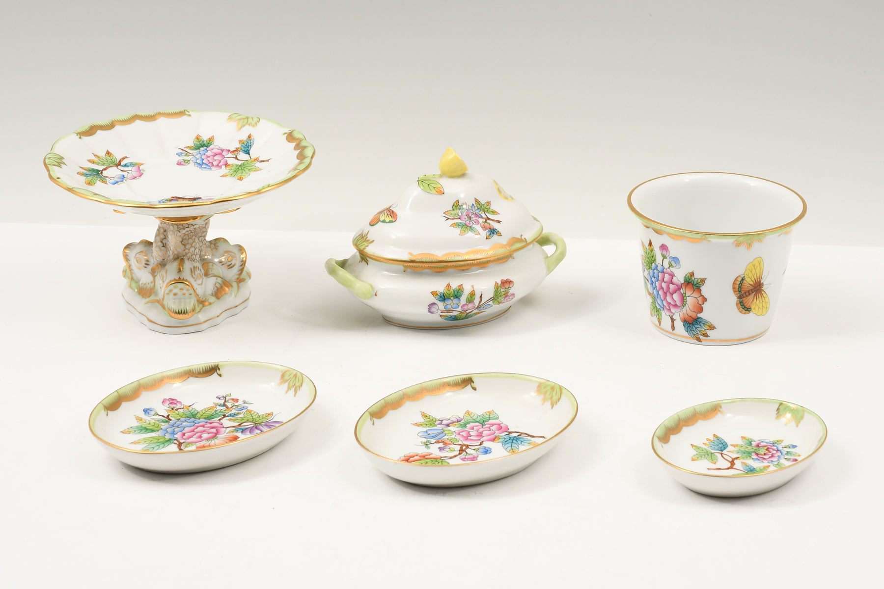 6 PC. HEREND PORCELAIN
