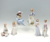 6 PC. LLADRO FLOWER GIRL FIGUR