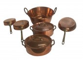6 PC. LOT OF FRENCH COPPER 6 p