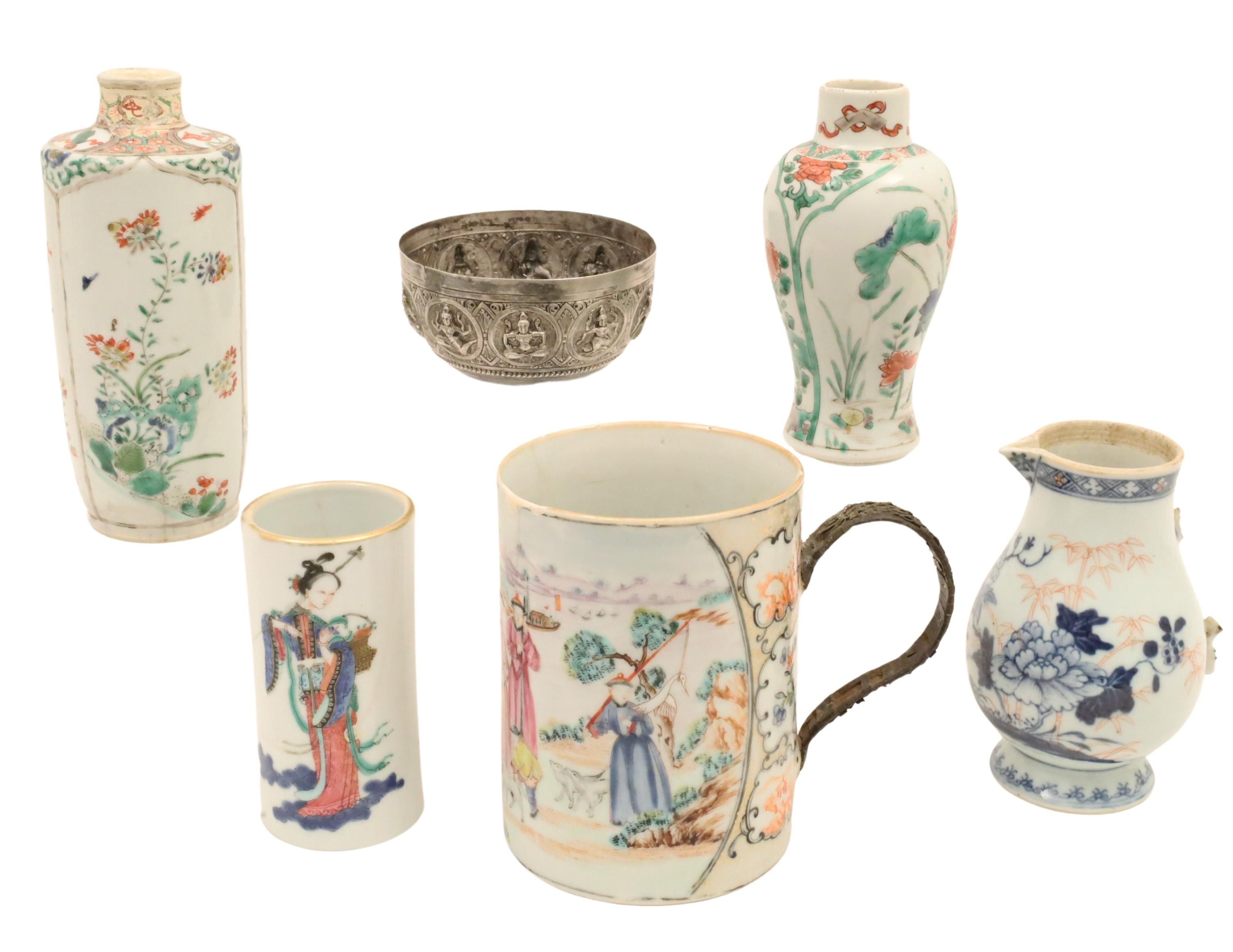 6 PC LOT OF ORIENTALIA Six piece