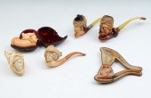 6 PC MEERSCHAUM PIPES & CHEROO