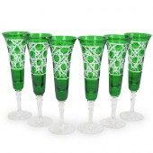 (6 PC) POLISH CRYSTAL CUT FLUT