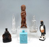 6 PC. PORCELAIN & GLASS FIGURA
