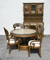 6 PC. ROOSTER MOTIF DINING SET
