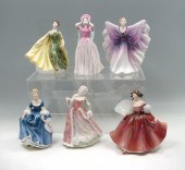 6 PC ROYAL DOULTON LADY FIGURI