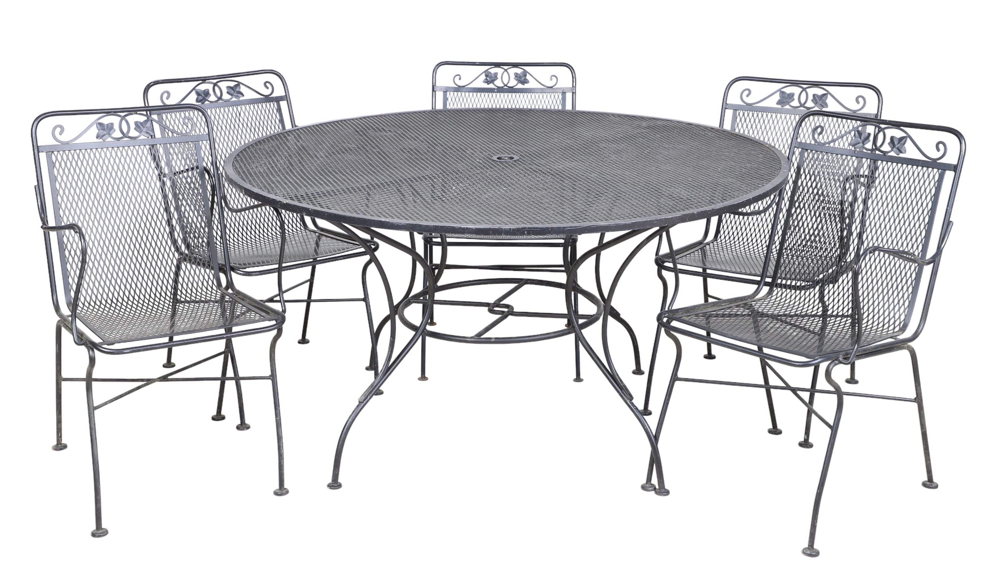 (6) pc Salterini ebonized patio