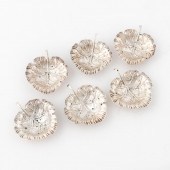 6 PC STERLING LEAF FORM NUT DI
