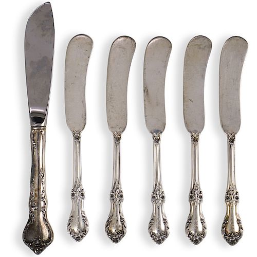 (6 PC) STERLING SILVER BUTTER