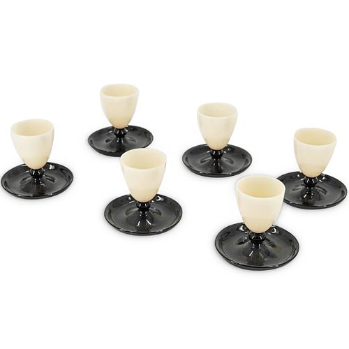 (6 PC) STEUBEN EGG CUPSDESCRIPTION: