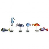 (6 PC) SWAROVSKI CRYSTAL FISH