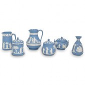 (6 PC) WEDGWOOD BLUE BISCUIT P