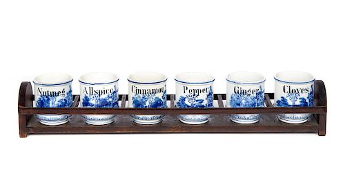 6 PCS BLUE AND WHITE SPICE SET WITH