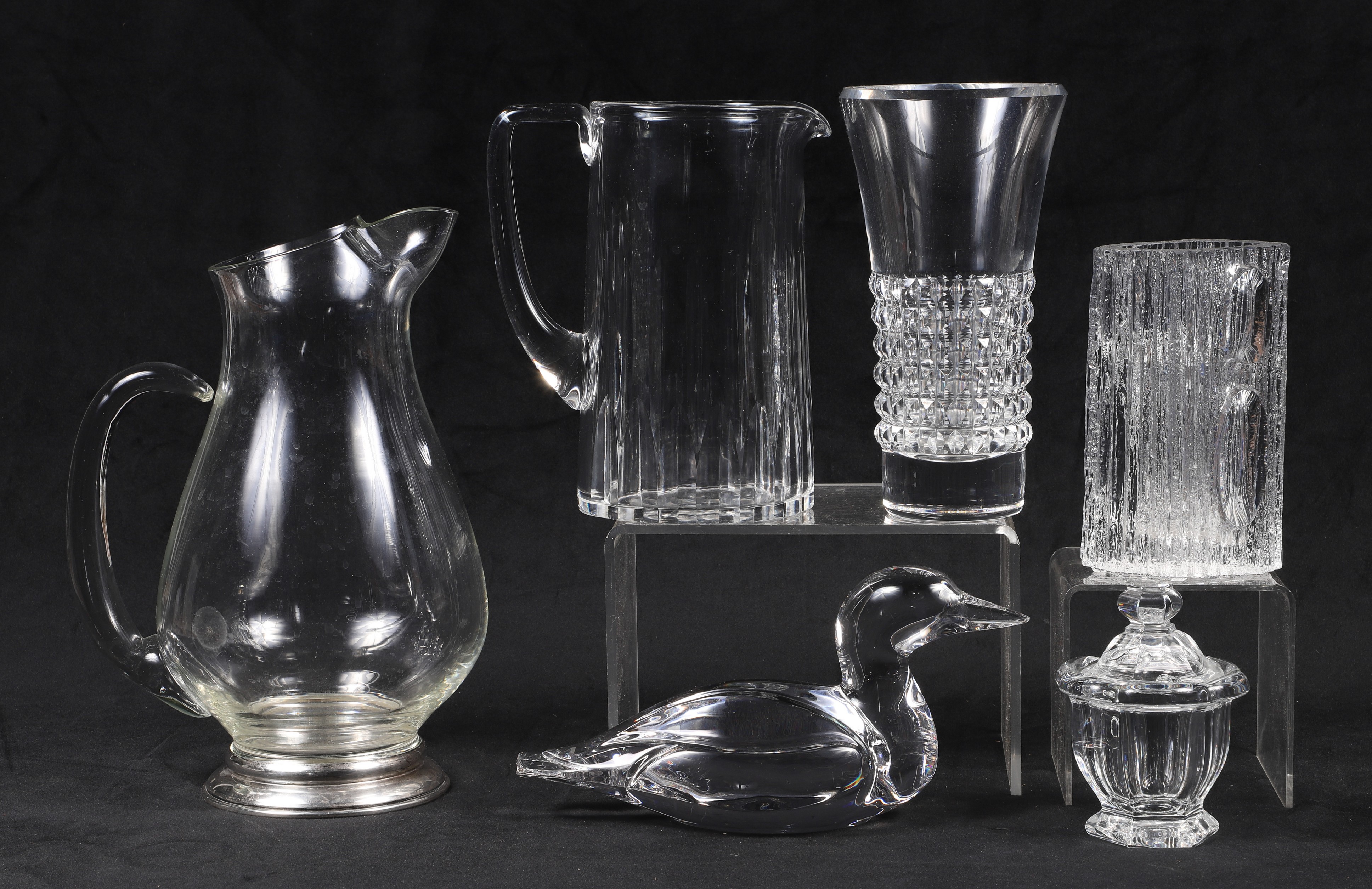 (6) Pcs crystal, c/o sterling