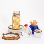 6 PCS, CRYSTAL & GILT METAL SM