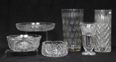 (6) Pcs cut glass, c/o scallop