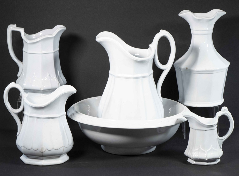 (6 PCS) ENGLISH WHITE IRONSTONE