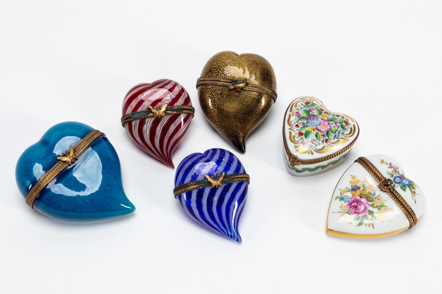 6 PCS, FRENCH & ITALIAN PORCELAIN &