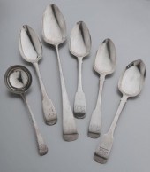 (6) pcs. Georgian sterling sil