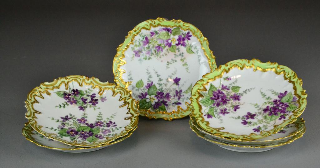 (6) Pcs. Hand-painted Limoges