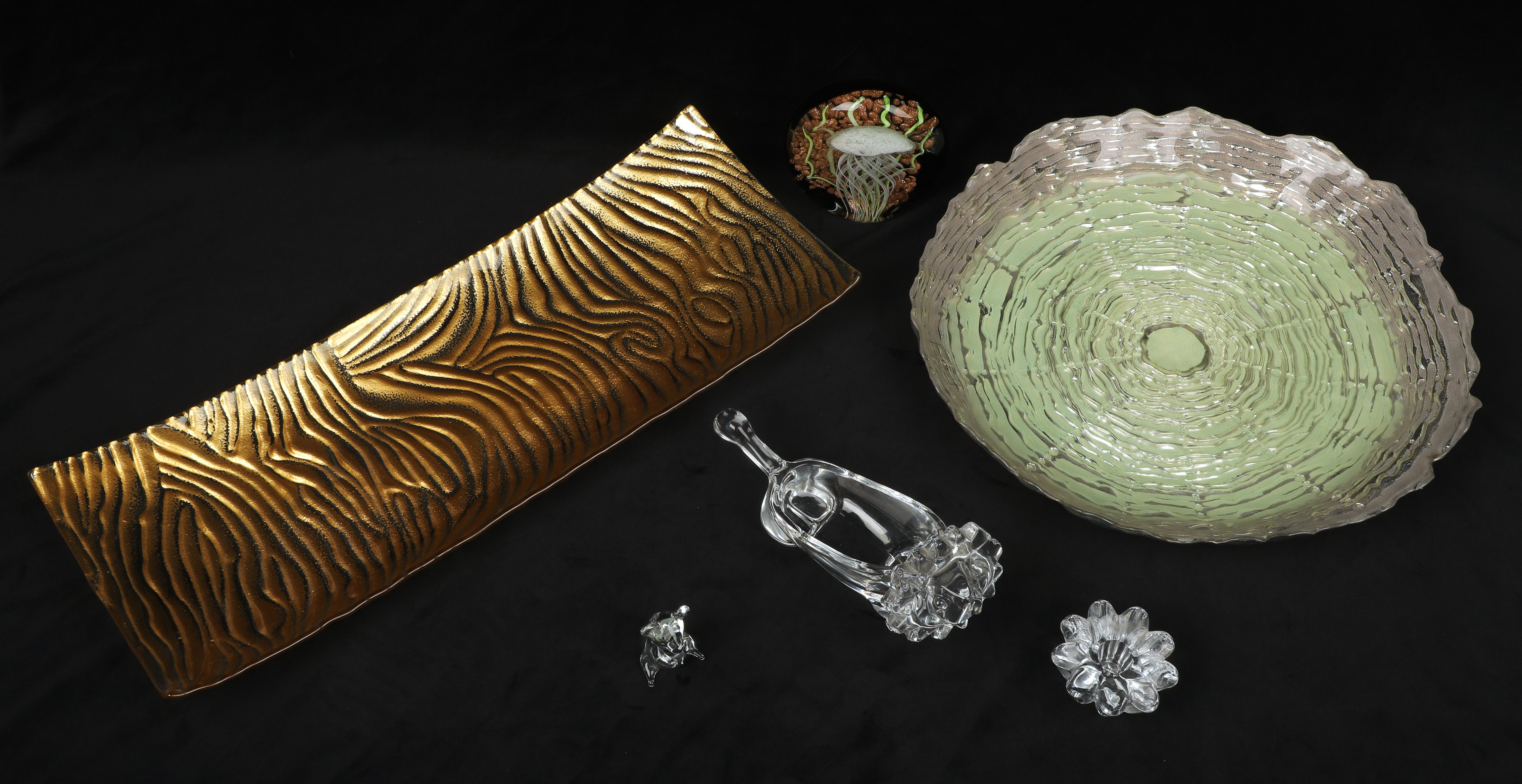 (6) Pcs modern glassware, c/o