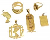 6 PCS OF 22K OR HIGH GOLD JEWE