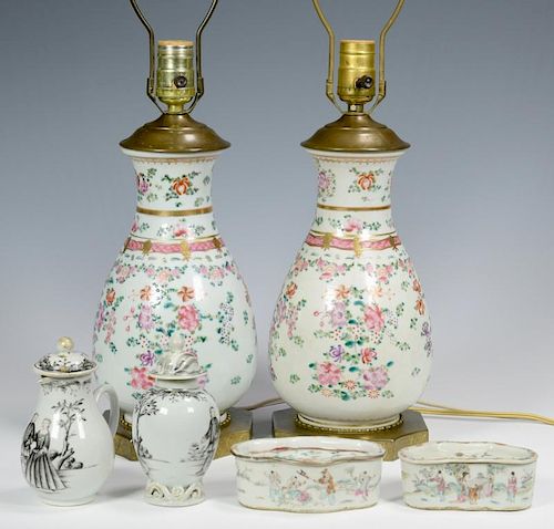 6 PCS OF ASIAN PORCELAIN, INCL.