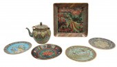 6 PCS OF ORIENTAL CLOISONNE AN