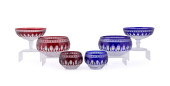 6 PCS OF WATERFORD COLORED 'CL