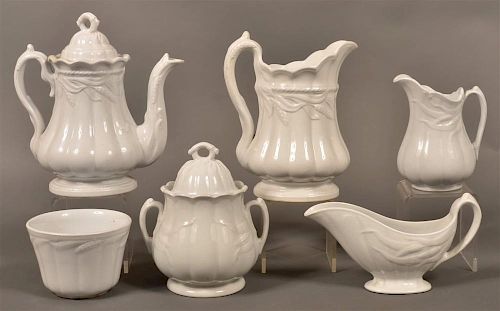 6 PCS. OF WHEAT PATTERN WHITE