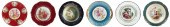 (6) Pcs porcelain with classic