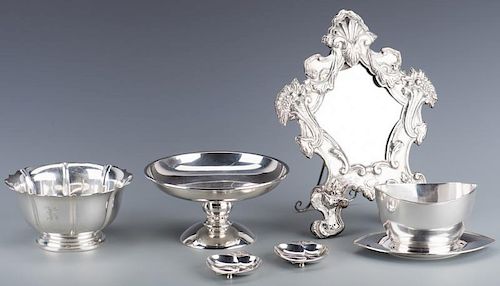 6 PCS SILVER HOLLOWWARE INC. MIRROR
