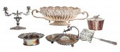 (6) Pcs silver plate, c/o flor