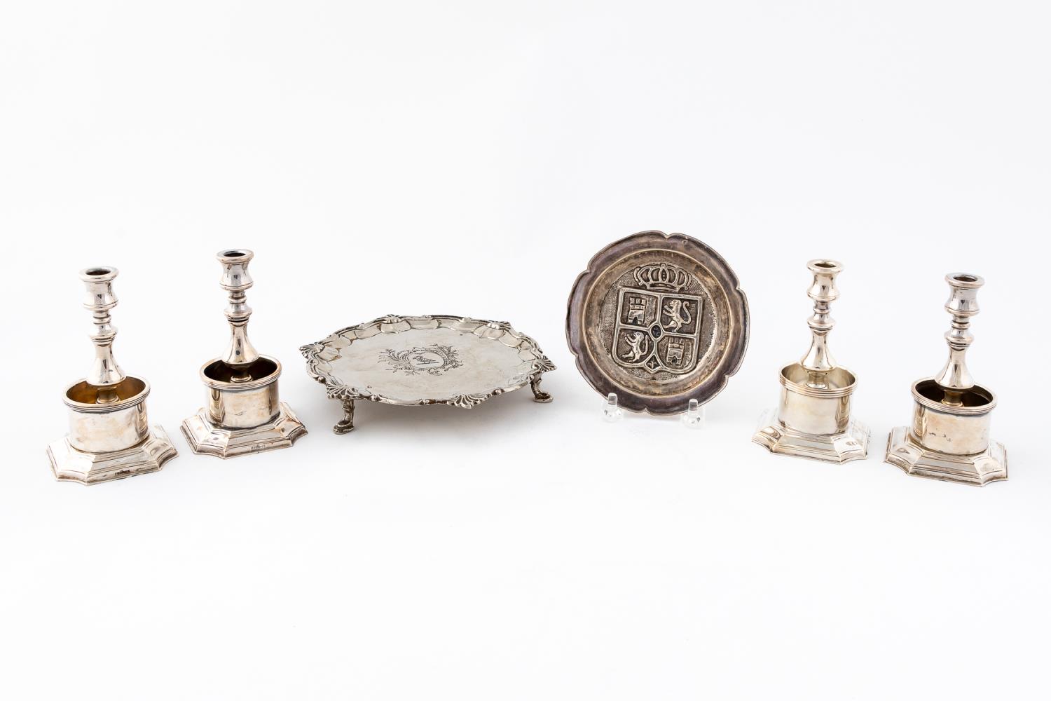 6 PCS, SILVERPLATE TABLE