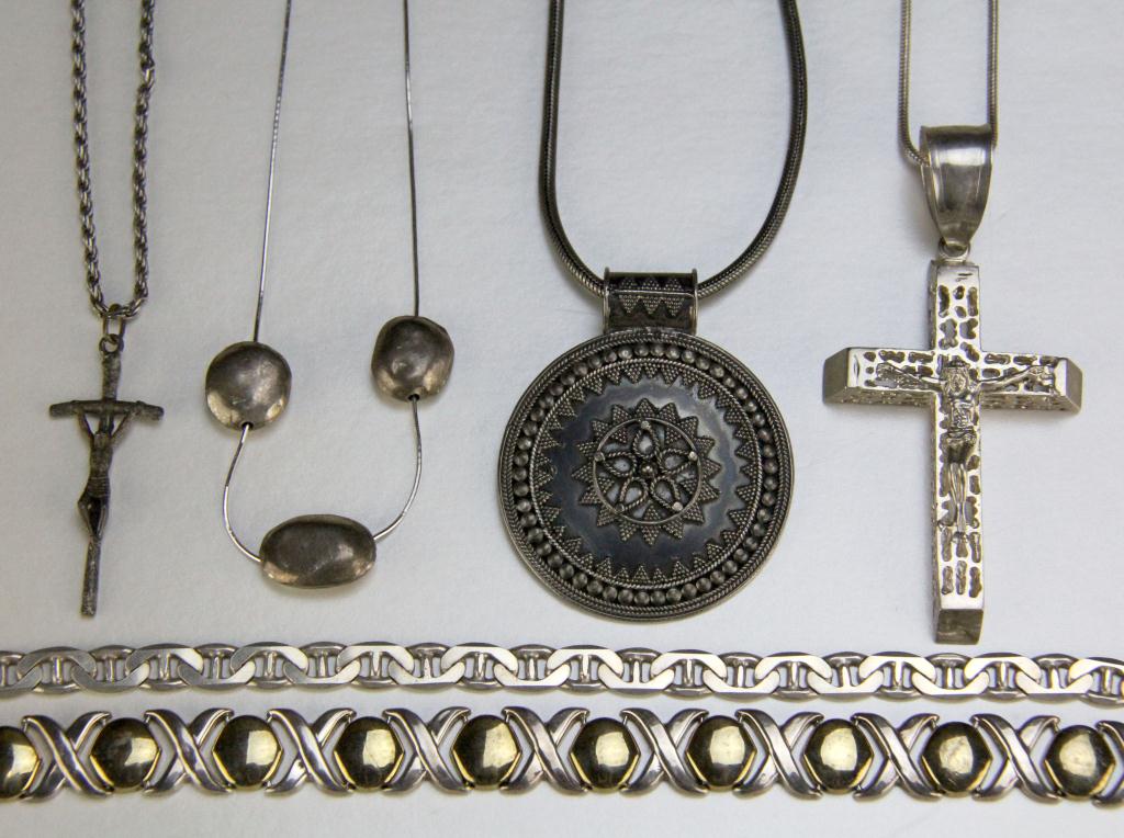 (6) Pcs. Sterling Necklaces One