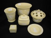 6 pcs. Wedgwood Jasperware yel